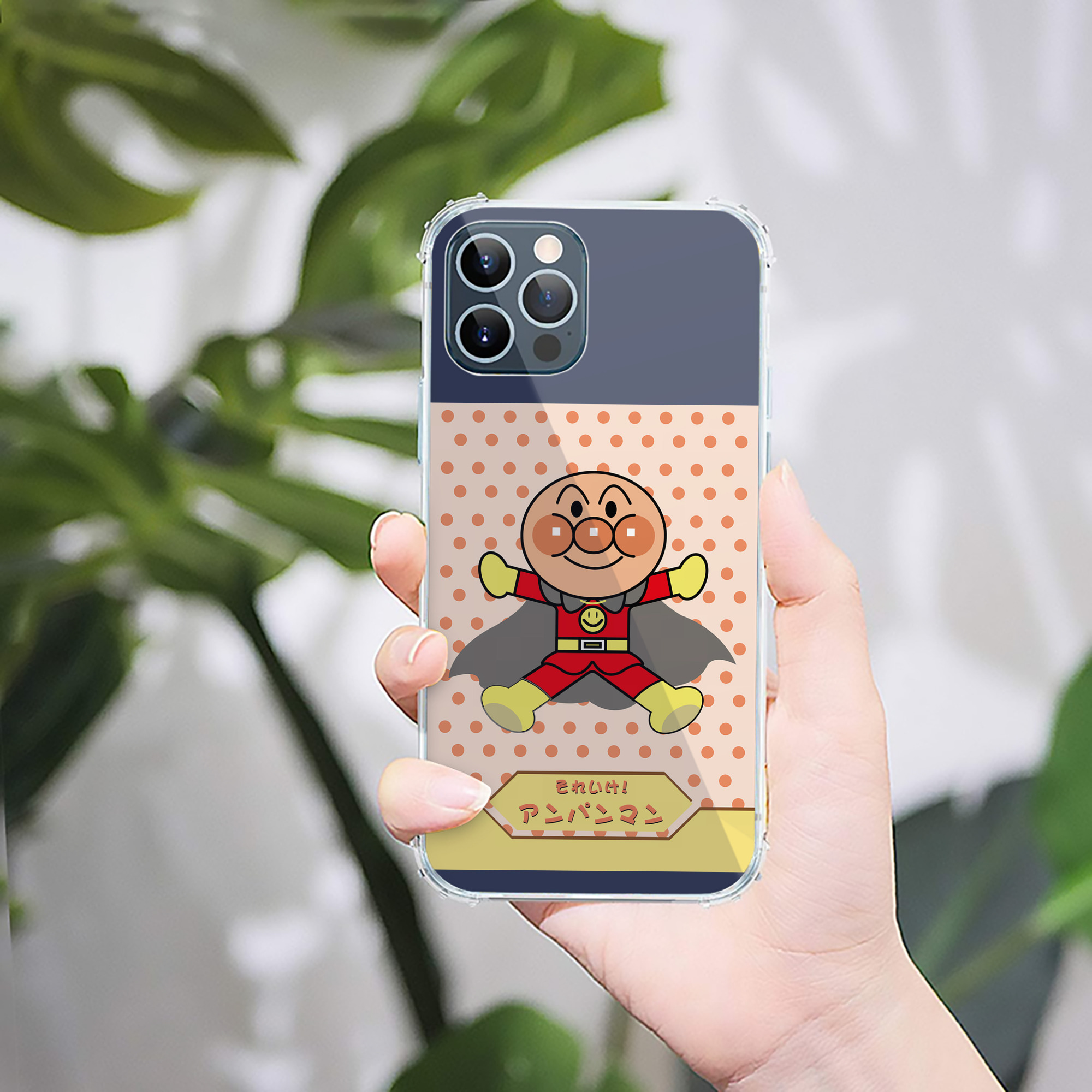 （画像用） アンパンマン Anpanman 【iPhone 12シリーズ対応】透明スマホケース（クリアソフトケース）